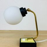 Lampe cocotte opaline laiton années 50