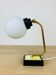 Opaline brass casserole lamp 50s