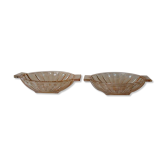 Set of 2 iridescent beige salad bowls Huilor