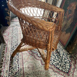Rattan armchair for children