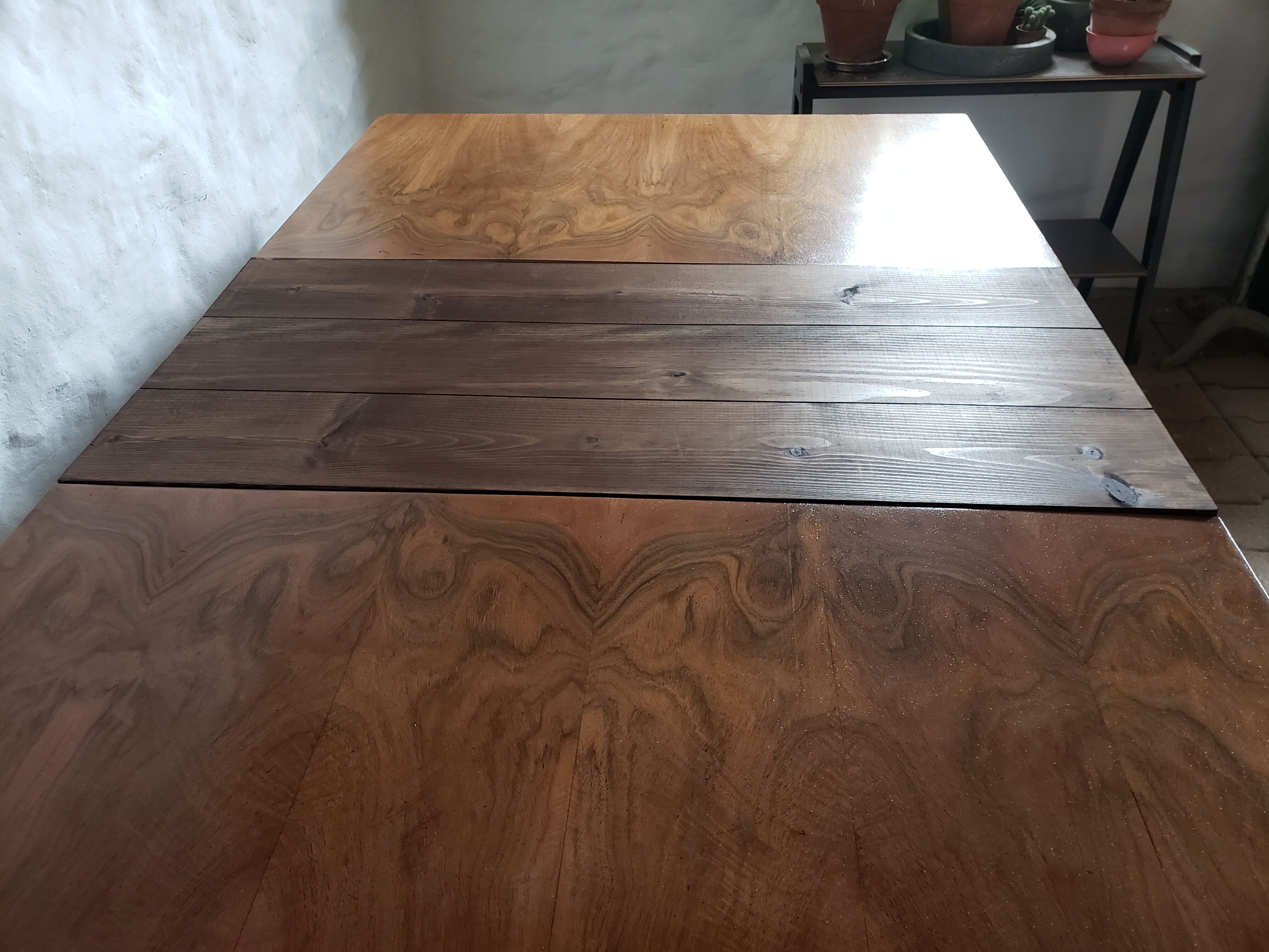 Walnut art-deco table
