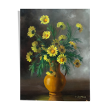 Table "Bouquet of Yellow Daisies" HSP by Auguste Boiteux (XX century)