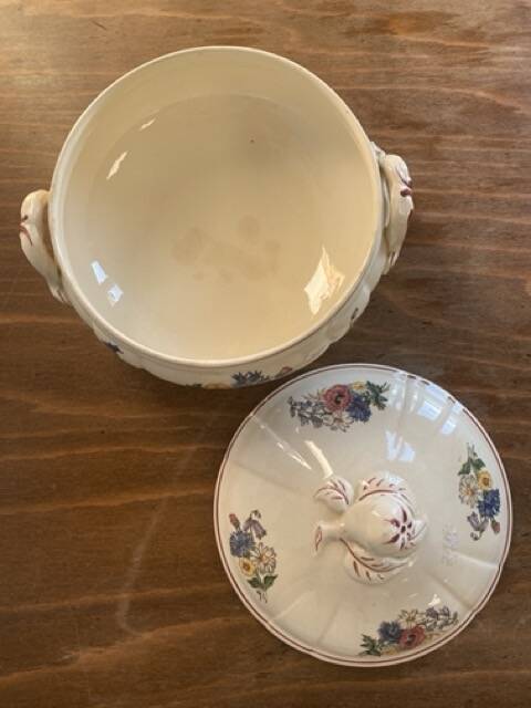 Small Rustic Sarreguemines Soup Tureen