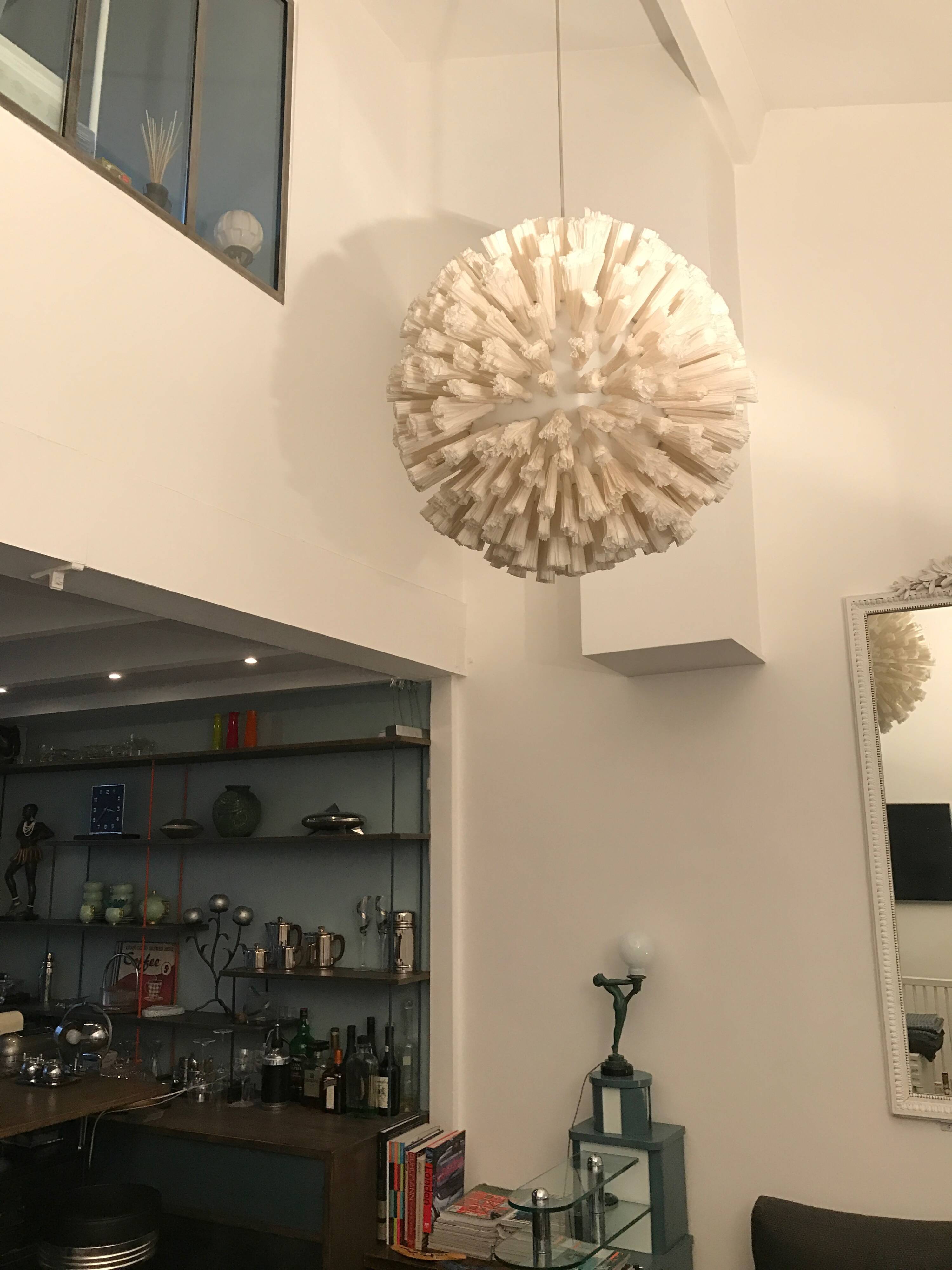 Lustre design papier – Les Fourmis Bleues – Pièce d'atelier français