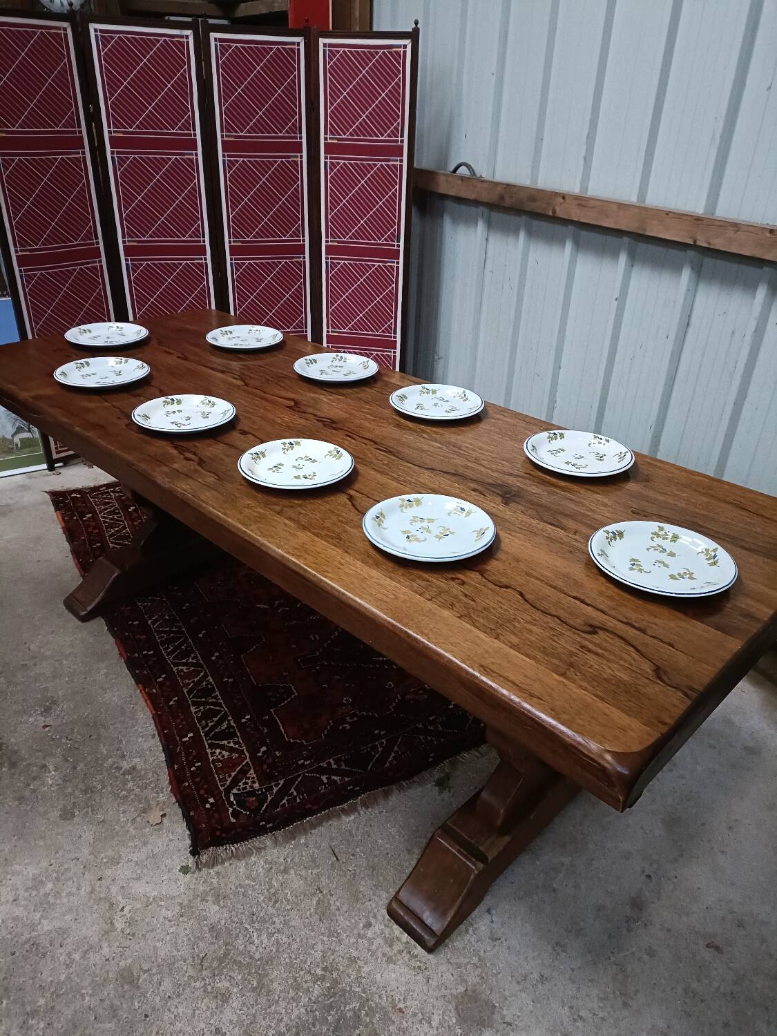 Solid wood monastery table