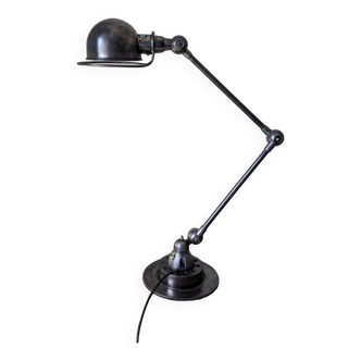 Jieldé lamp 2 arms 40cm industrial graphite Jean Louis Domecq 1950