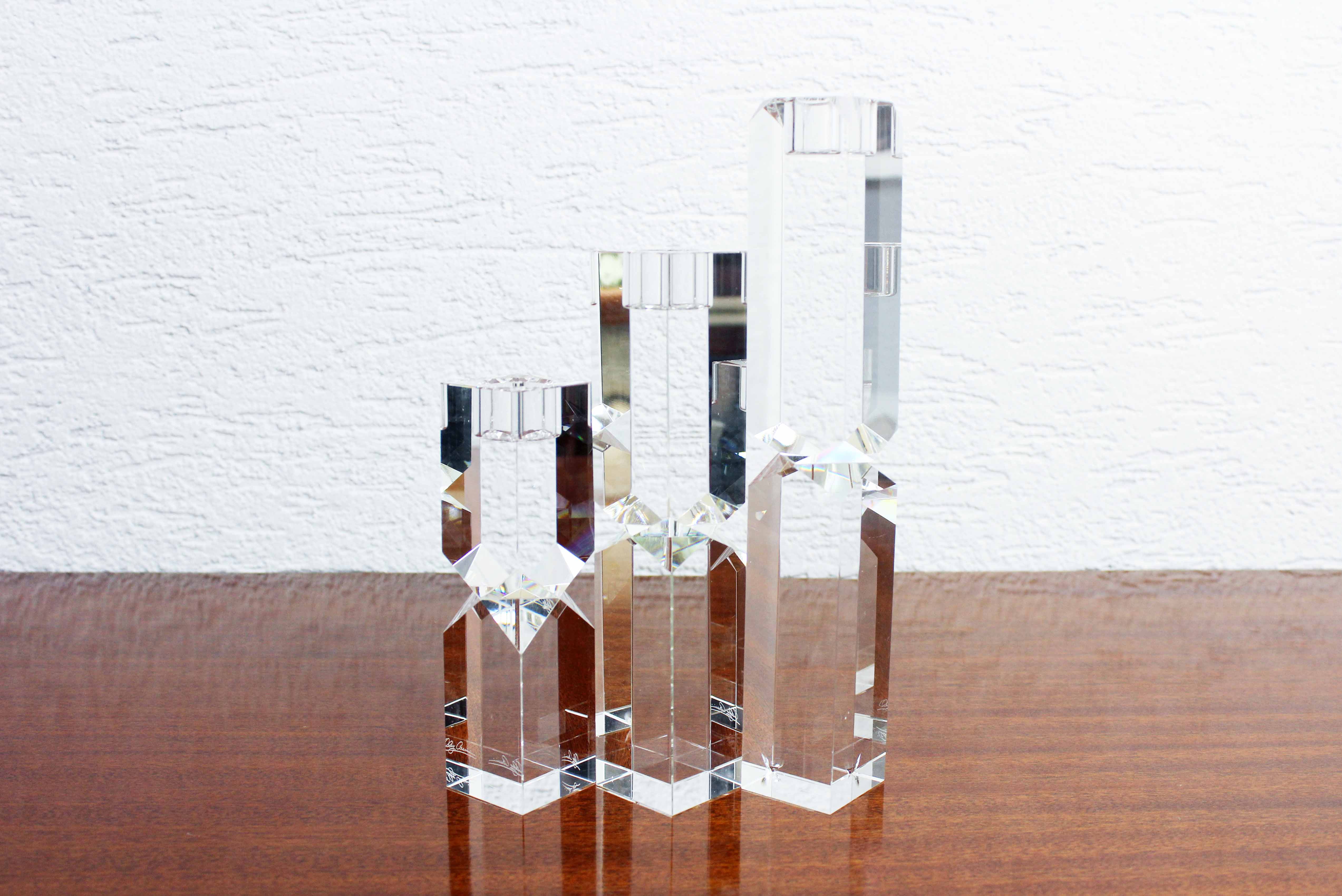 Set of 3 Oleg Cassini candlesticks