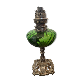 Oil lamp tank glass green color