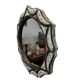 Vintage Moroccan Mirror Brass Bone, 1980s