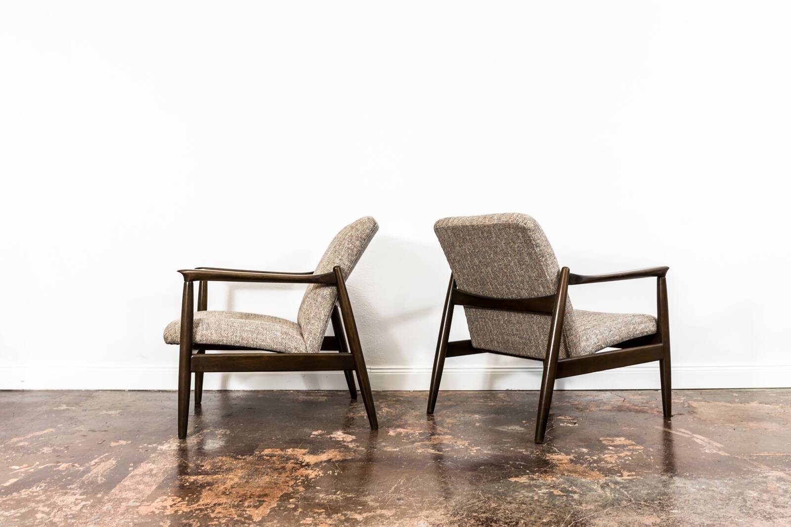 Mid-century Armchairs GFM-64 by Edmund Homa, Poland, 1960's, set of 2