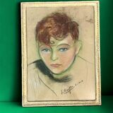 Pastel, portrait of a young adolescent signed L. Mayer, 20th century
