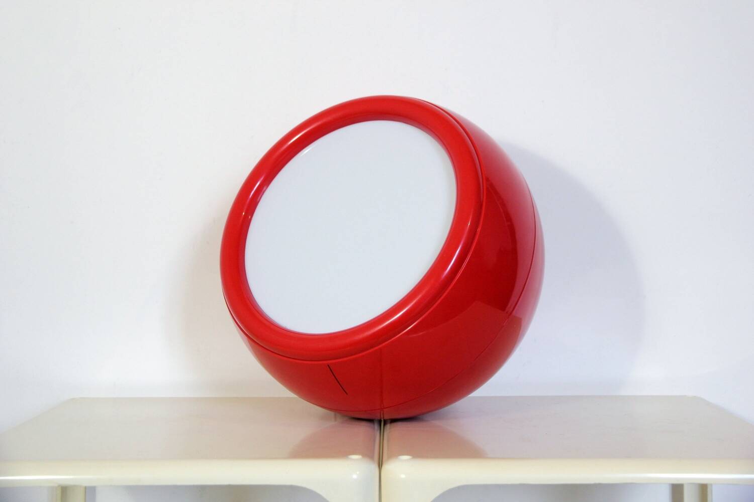 Artemide Pallade red lamp, 70s