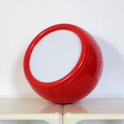 Lampe Artemide Pallade rouge, années 70