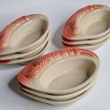 Set of 9 Vintage "Crayfish" Ceramic Bowls, "Charles Amand"