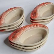 Set of 9 Vintage "Crayfish" Ceramic Bowls, "Charles Amand"