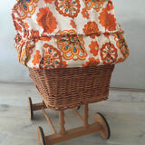 Rattan doll's pram