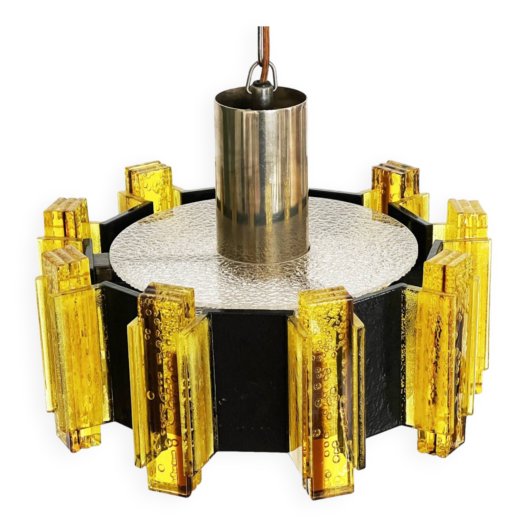 Acrylic pendant light/chandelier by Claus Bolby for CEBO Industri. Denmark 1960s