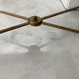 Green marble and brass coffee table