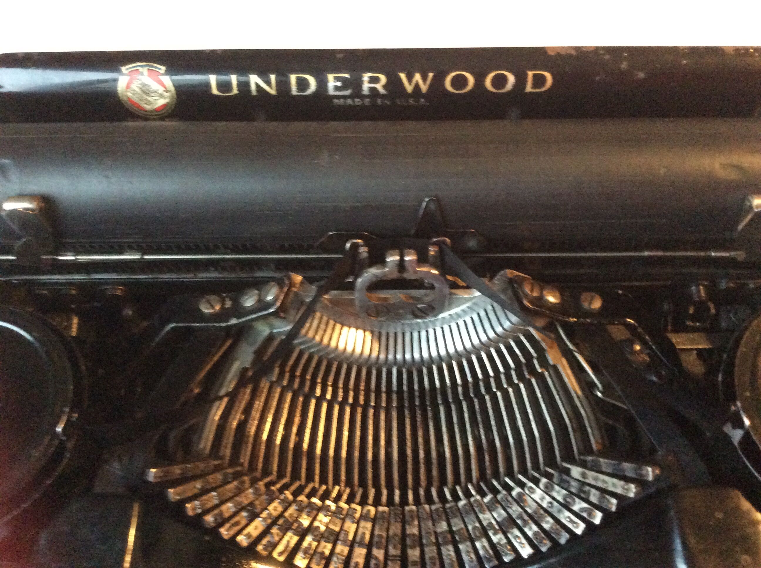 Typewriter Underwood portable Elliott - Fisher 3 Bank