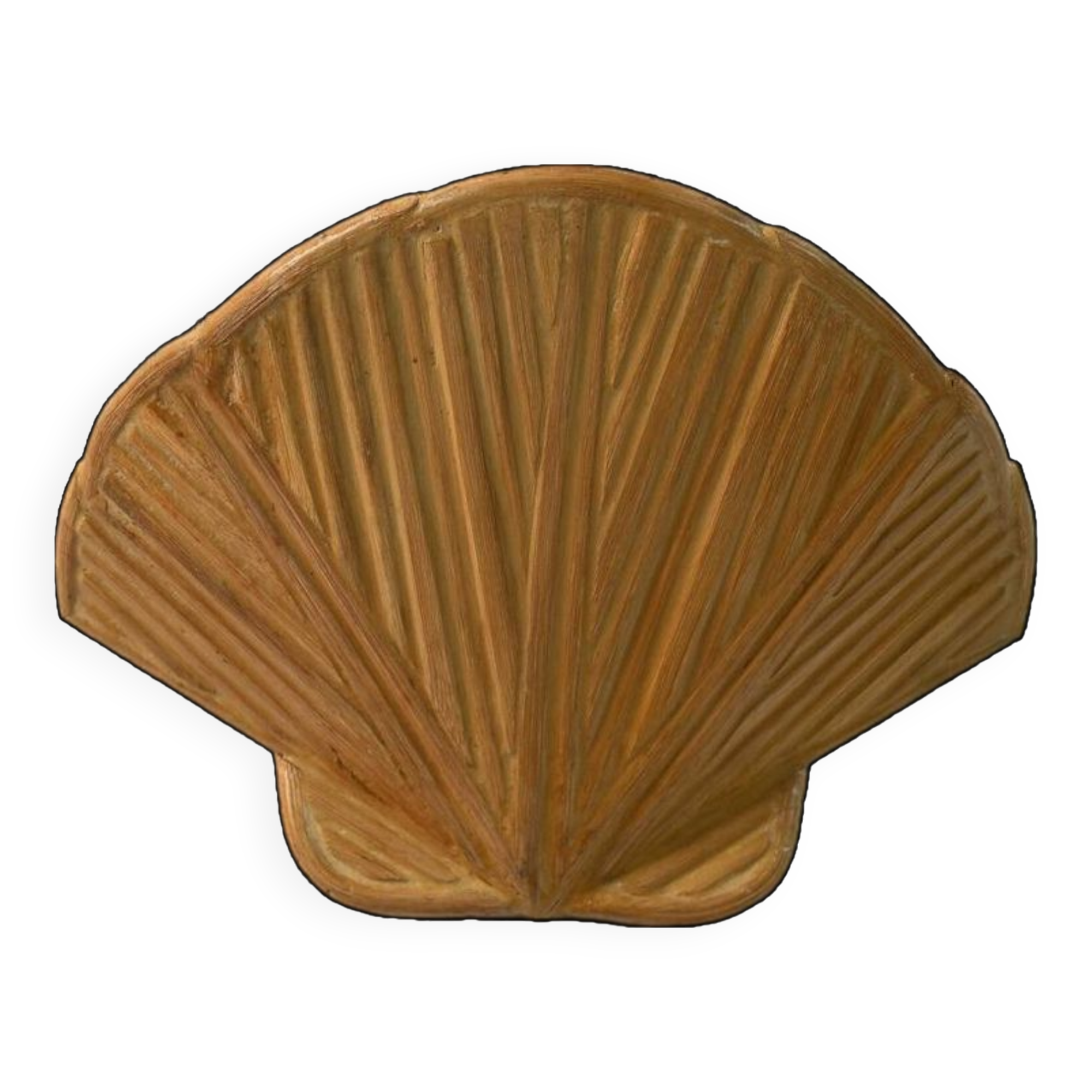 Lampe murale moderne du milieu du siècle Clam Shell Pencil Reed