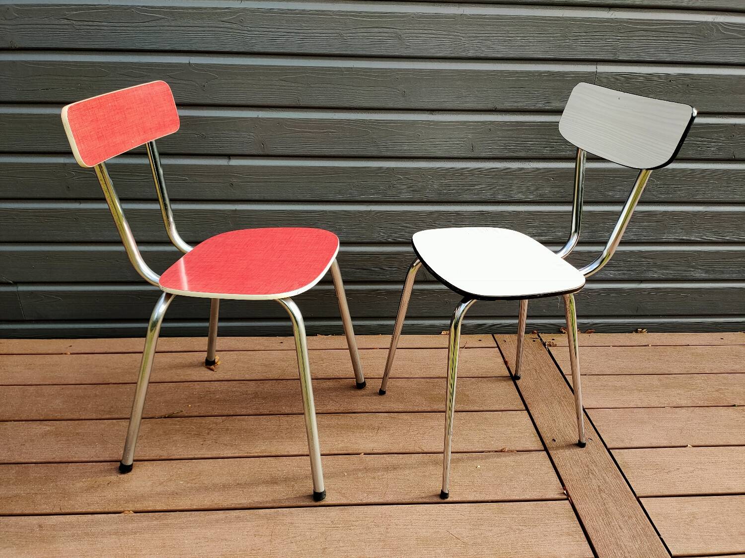 Pair of vintage Formica chairs