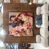 Acrylic, Wool and Cotton Embroidery and Patchwork on Canvas by Ela Fidalgo