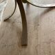 Oval table roche bobois in marble and chrome steel of the 70s