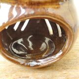 Stoneware owl candle holder