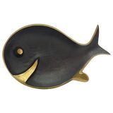 Bol/Mégotine Fish in Brass Mid-Century by Walter Bosse, Herta Baller, 1950s
