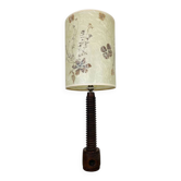 Lampe brutaliste art populaire 73 cm, bois tourné