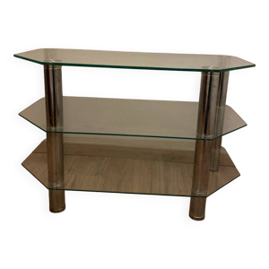 meuble verre et chrome