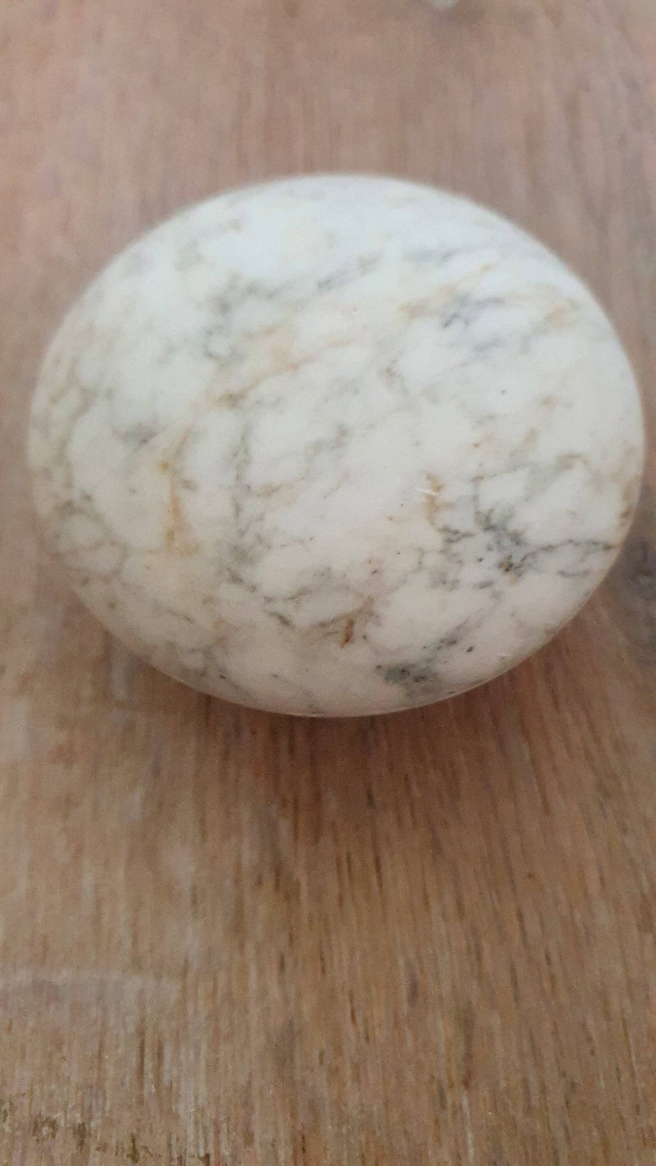 Round art deco marble jewelry box