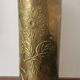 Umbrella holder sunflowers vintage copper and golden brass