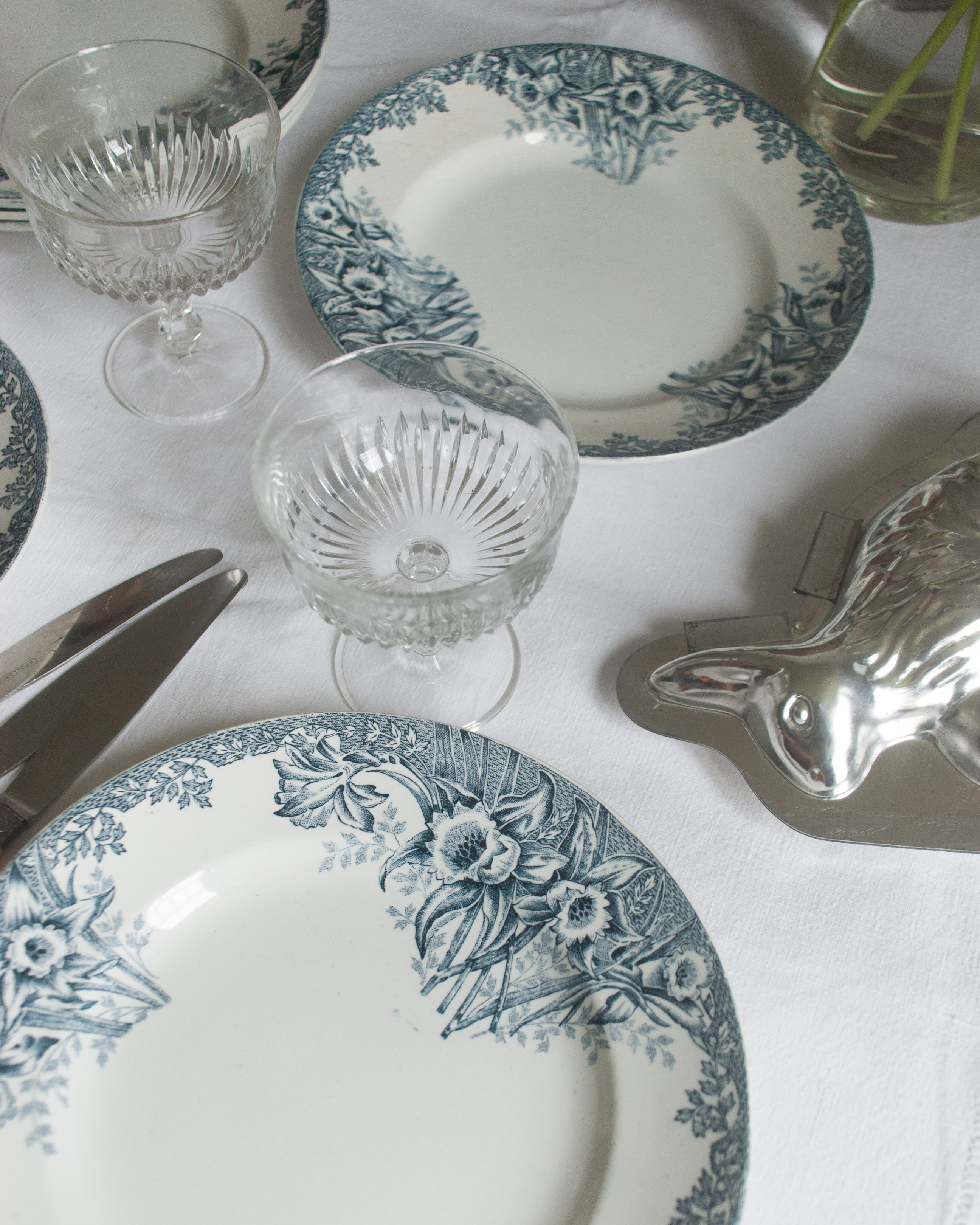 Old 4 plates "Narcisses"