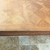 Rocaille table in carved solid oak