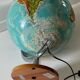 Luminous globe and reliefs made in Italy vintage