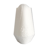 AK Kaiser bisque vase design M. Frey, white vase with flower relief