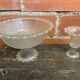 Paire coupe à fruits masserini barocco verre moulé rang de perles vint