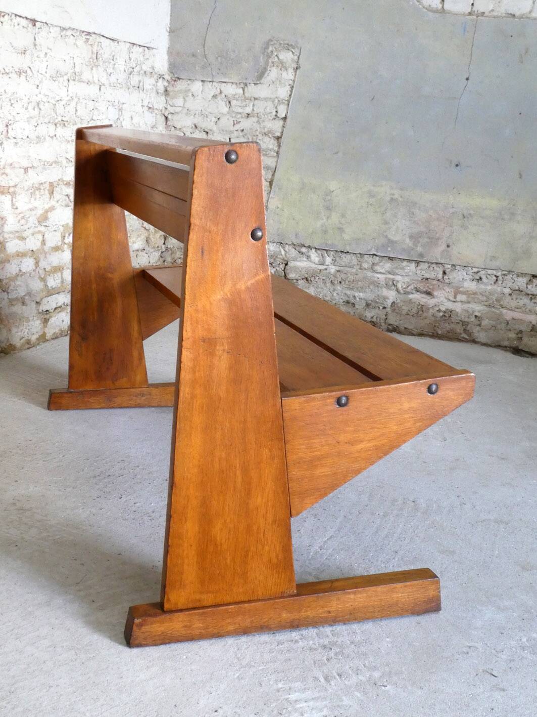 oak community bench, 1950