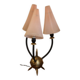 Table lamp from the early 1950s, brass sphere with spikes.
