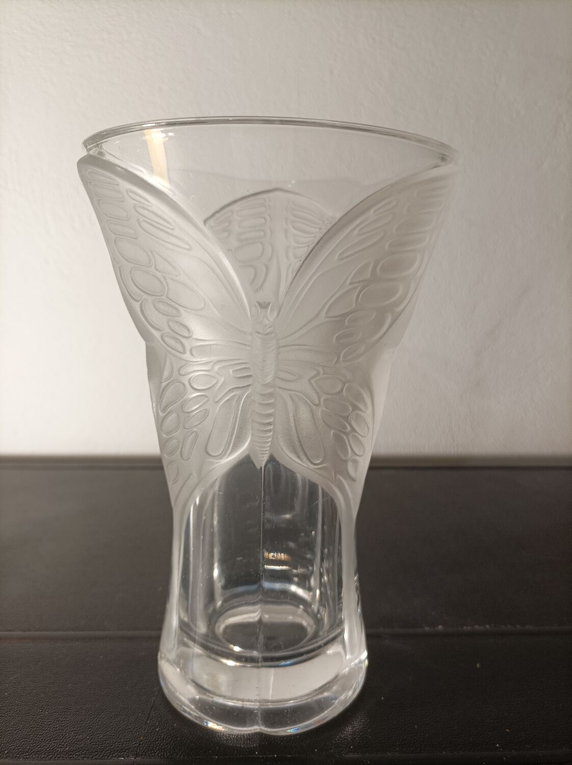 Crystal butterfly vase D Arques