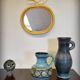 Rattan apple mirror