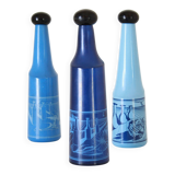 Bouteille vintage, Salvador Dali pour Rosso Antico Ltd, Italie années 1970, ensemble de trois