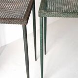 Mathieu Mategot perforated sheet metal side tables
