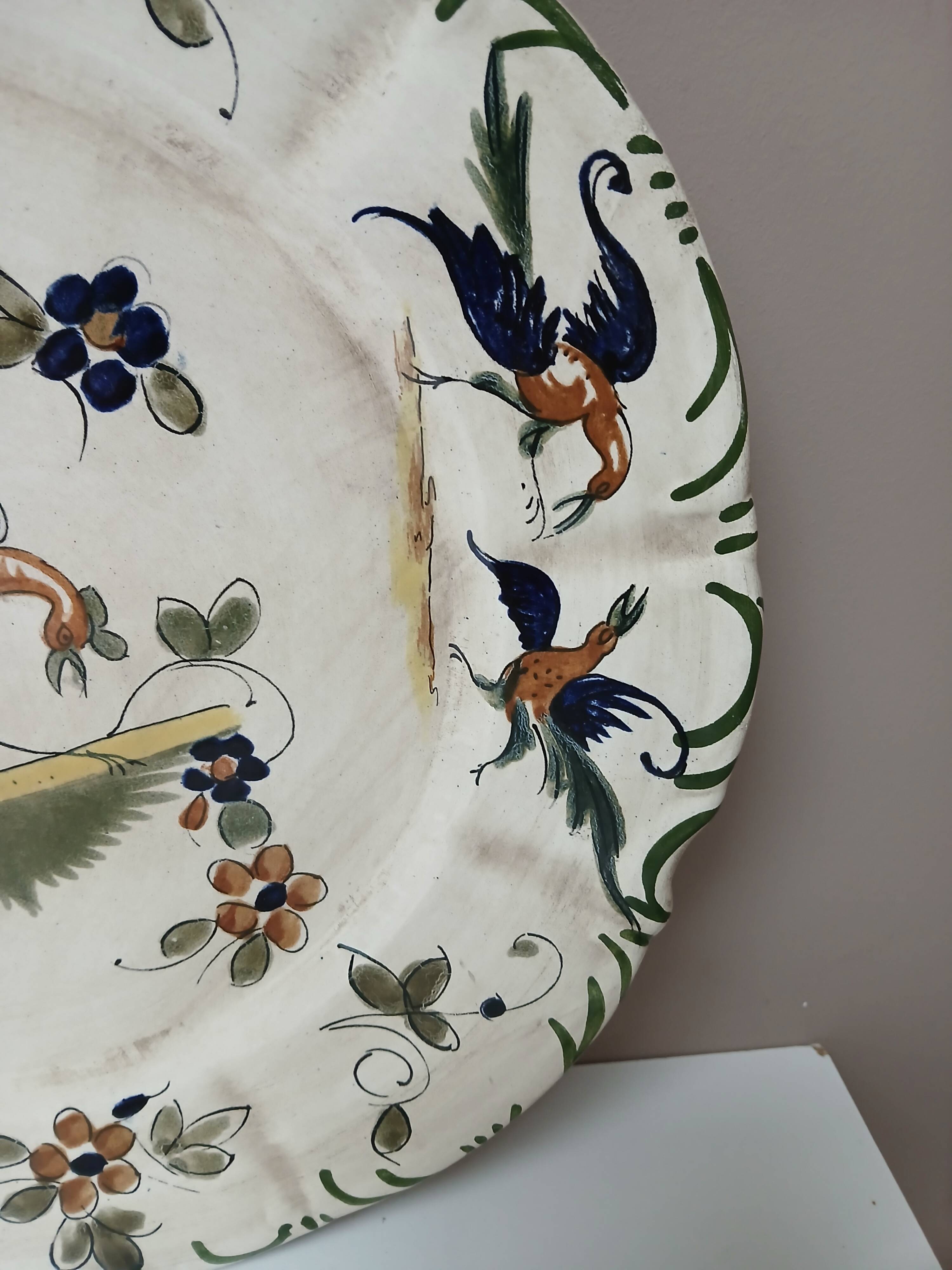 Large capodimonte dish