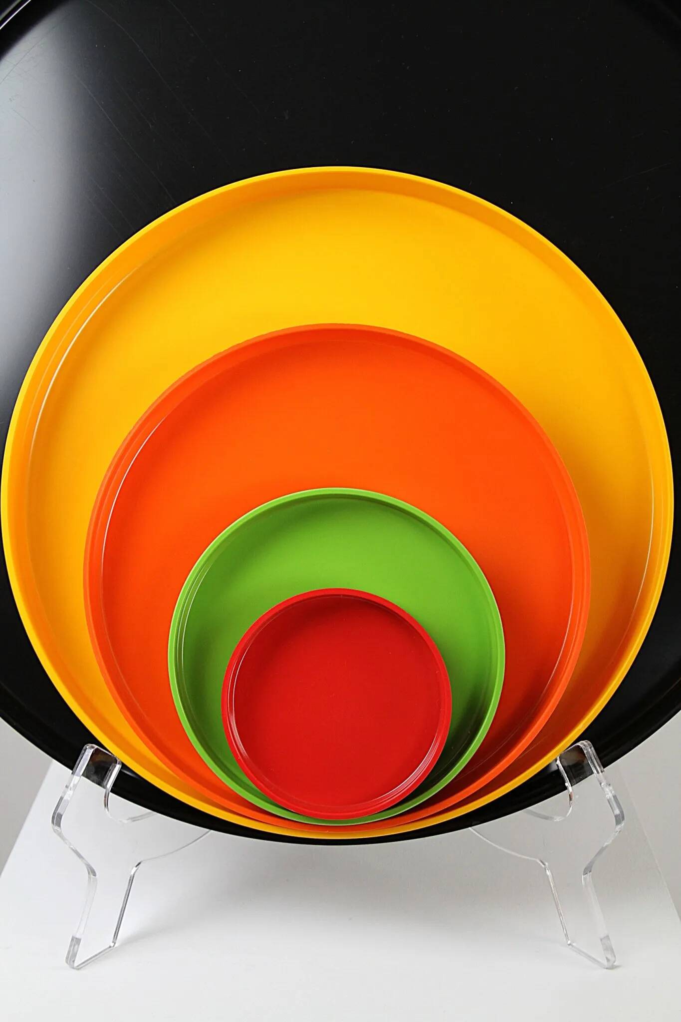 Allbricka Melamine Tray Sets — Sweden, 1960s/1970s