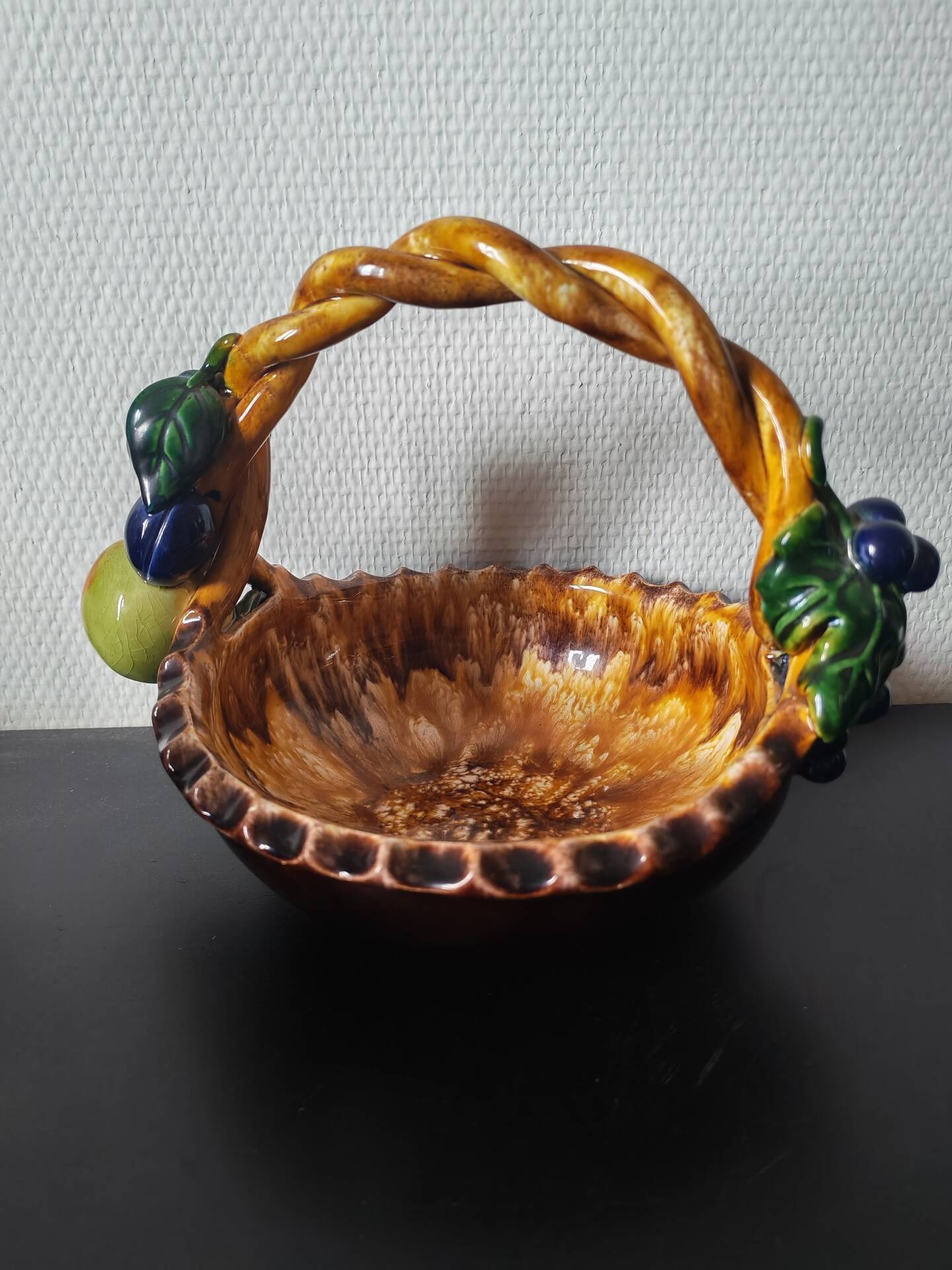 Ceramic fruit bowl in barbotine St Peter Graz Austria