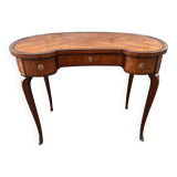 Kidney-shaped desk, marquetry, Transition style