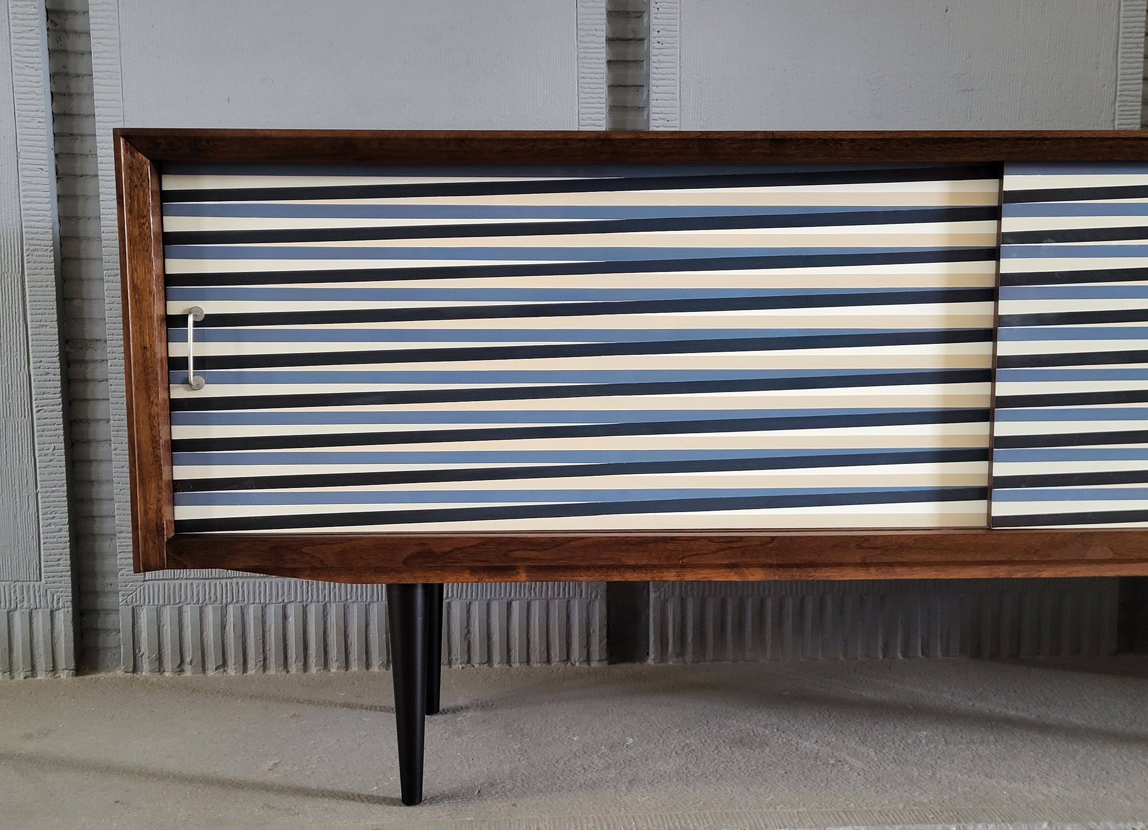 Vintage walnut wooden sideboard, 1960s, colour