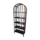 Rattan and bamboo shelf